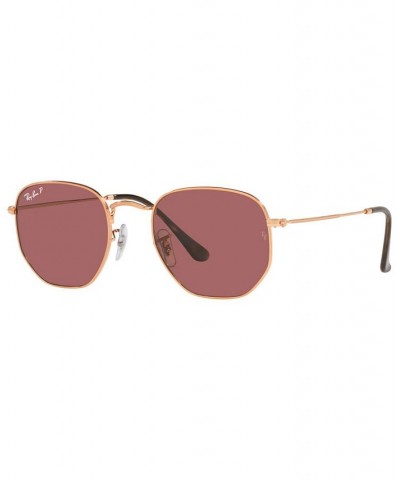 Unisex Polarized Sunglasses Hexagonal RB3548N Rose Gold-Tone $42.60 Unisex