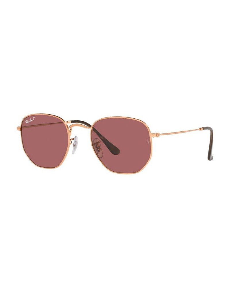 Unisex Polarized Sunglasses Hexagonal RB3548N Rose Gold-Tone $42.60 Unisex