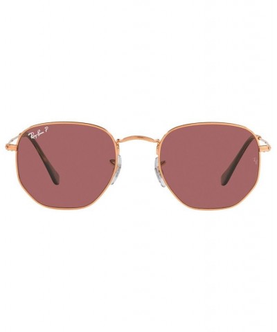 Unisex Polarized Sunglasses Hexagonal RB3548N Rose Gold-Tone $42.60 Unisex