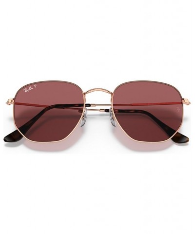 Unisex Polarized Sunglasses Hexagonal RB3548N Rose Gold-Tone $42.60 Unisex