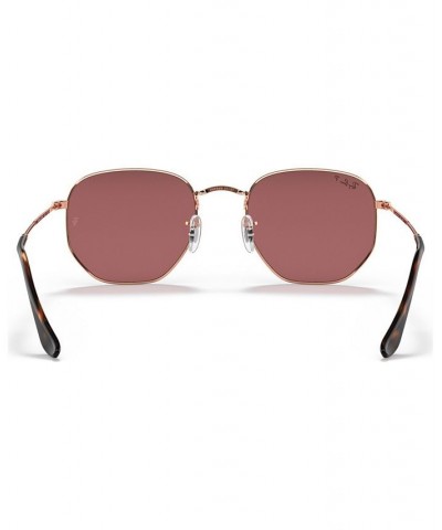 Unisex Polarized Sunglasses Hexagonal RB3548N Rose Gold-Tone $42.60 Unisex