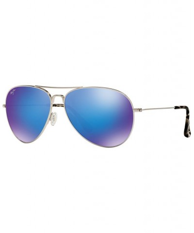 Polarized Mavericks Sunglasses 264 SILVER SHINY/BLUE MIRROR POLAR $63.80 Unisex