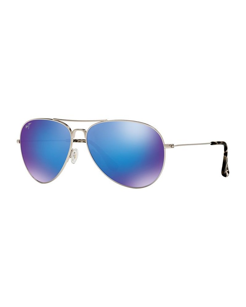 Polarized Mavericks Sunglasses 264 SILVER SHINY/BLUE MIRROR POLAR $63.80 Unisex