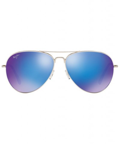 Polarized Mavericks Sunglasses 264 SILVER SHINY/BLUE MIRROR POLAR $63.80 Unisex