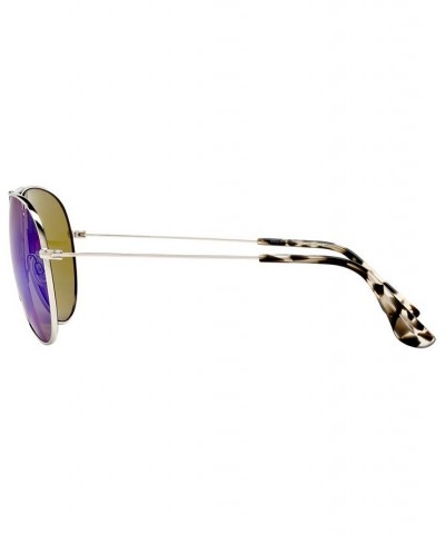 Polarized Mavericks Sunglasses 264 SILVER SHINY/BLUE MIRROR POLAR $63.80 Unisex