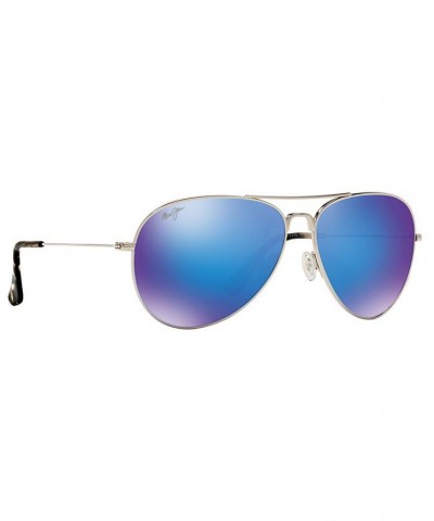 Polarized Mavericks Sunglasses 264 SILVER SHINY/BLUE MIRROR POLAR $63.80 Unisex