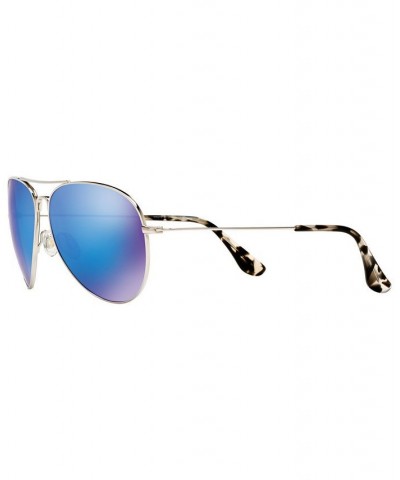 Polarized Mavericks Sunglasses 264 SILVER SHINY/BLUE MIRROR POLAR $63.80 Unisex