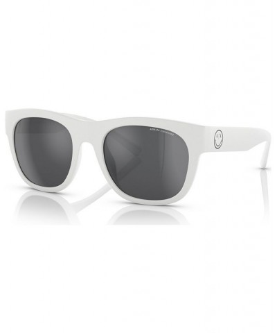 Men's Sunglasses AX4128SU55-Z 55 Matte White $26.39 Mens