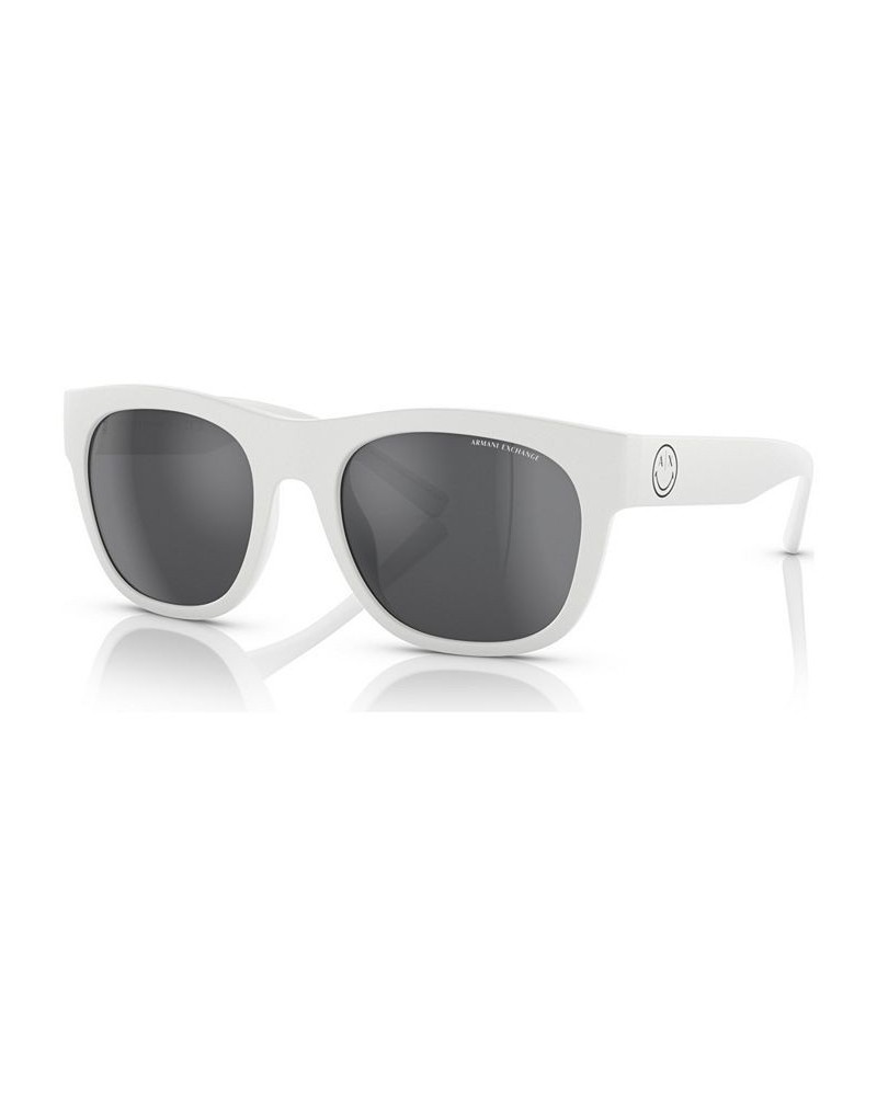 Men's Sunglasses AX4128SU55-Z 55 Matte White $26.39 Mens