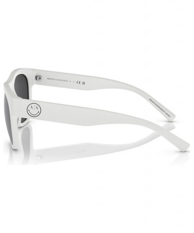 Men's Sunglasses AX4128SU55-Z 55 Matte White $26.39 Mens