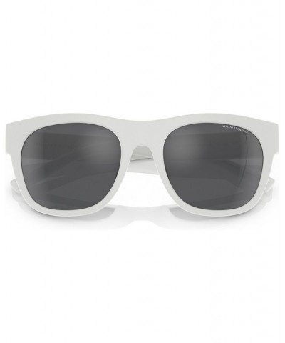 Men's Sunglasses AX4128SU55-Z 55 Matte White $26.39 Mens