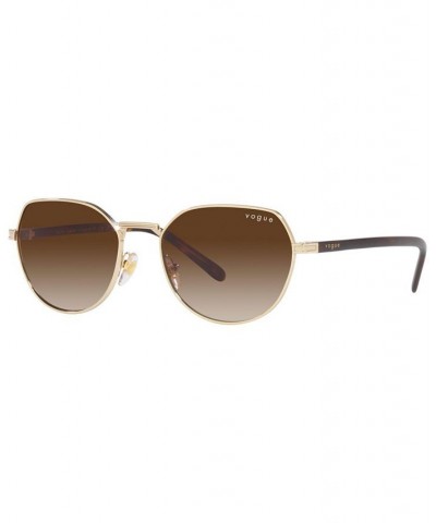 Hailey Bieber x Vogue Eyewear Women's Sunglasses VO4242S 53 Pale Gold-Tone $21.78 Womens