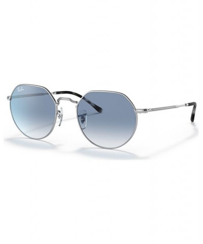 Unisex Jack Sunglasses RB3565 53 SILVER/CLEAR GRADIENT BLUE $28.48 Unisex