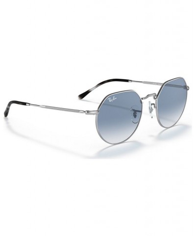 Unisex Jack Sunglasses RB3565 53 SILVER/CLEAR GRADIENT BLUE $28.48 Unisex