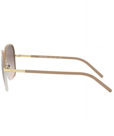 Sunglasses 0PR 67XS PALE GOLD/BLACK/GREY GRADIENT $77.33 Unisex