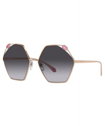 Women's Sunglasses BV6160 58 PINK GOLD/GREY GRADIENT $120.20 Womens