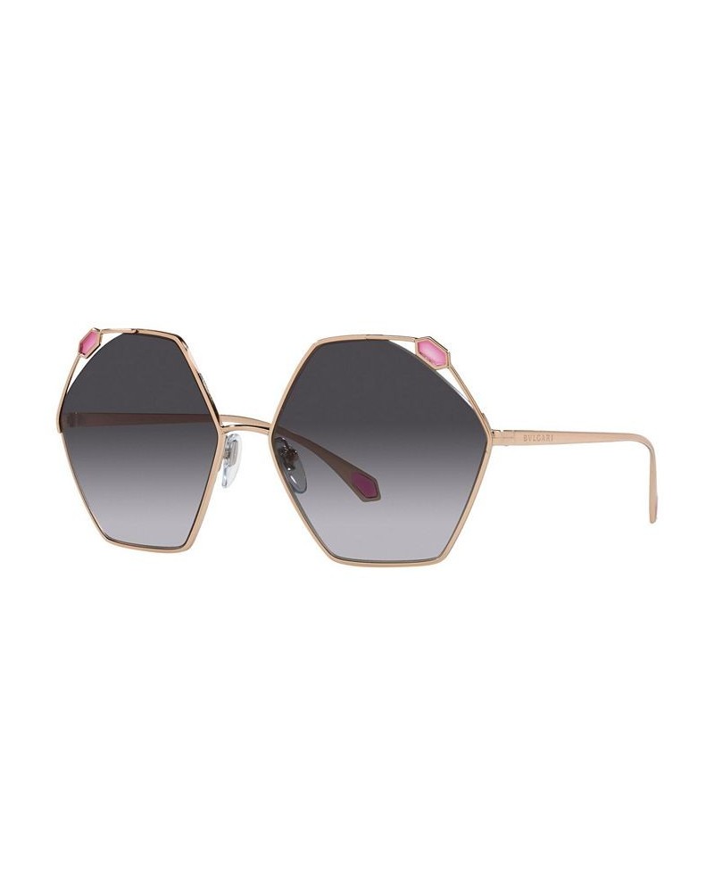 Women's Sunglasses BV6160 58 PINK GOLD/GREY GRADIENT $120.20 Womens