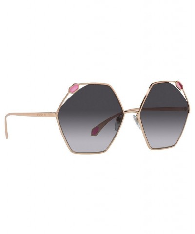 Women's Sunglasses BV6160 58 PINK GOLD/GREY GRADIENT $120.20 Womens