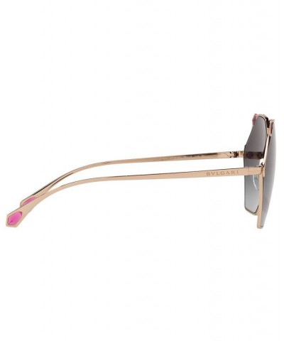 Women's Sunglasses BV6160 58 PINK GOLD/GREY GRADIENT $120.20 Womens