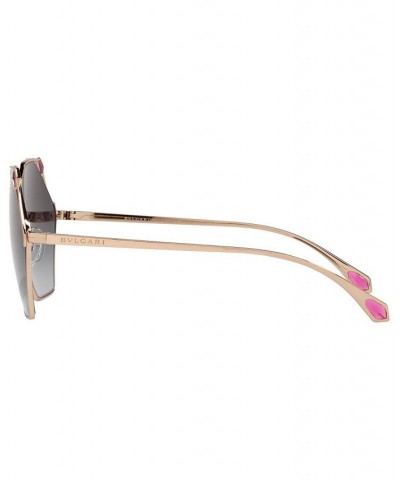 Women's Sunglasses BV6160 58 PINK GOLD/GREY GRADIENT $120.20 Womens