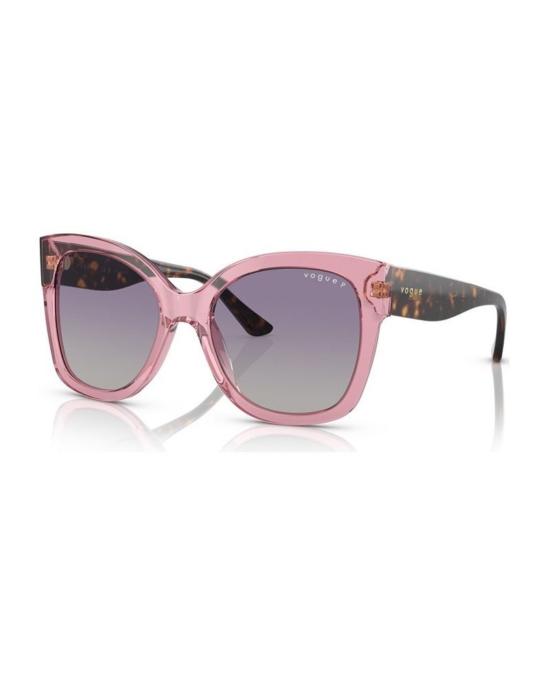 Women's Polarized Sunglasses VO5338S54-YP Transparent Pink $20.40 Womens