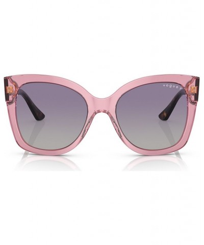 Women's Polarized Sunglasses VO5338S54-YP Transparent Pink $20.40 Womens