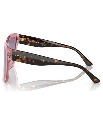 Women's Polarized Sunglasses VO5338S54-YP Transparent Pink $20.40 Womens