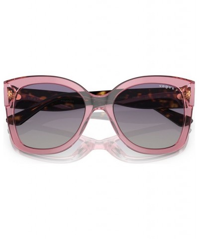 Women's Polarized Sunglasses VO5338S54-YP Transparent Pink $20.40 Womens