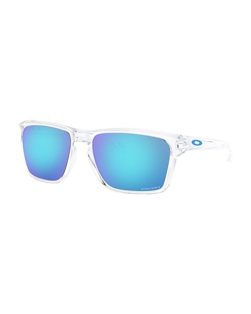 Sunglasses OO9448 57 SYLAS POLISHED CLEAR/PRIZM SAPPHIRE $28.80 Unisex