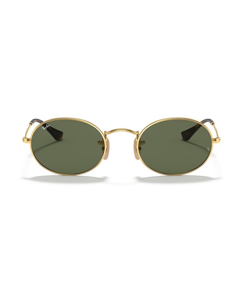 Sunglasses RB3547N OVAL FLAT LENSES GOLD/GREEN $26.08 Unisex