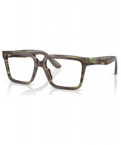 Men's Square Eyeglasses AR7230U53-O Striped Green $101.21 Mens