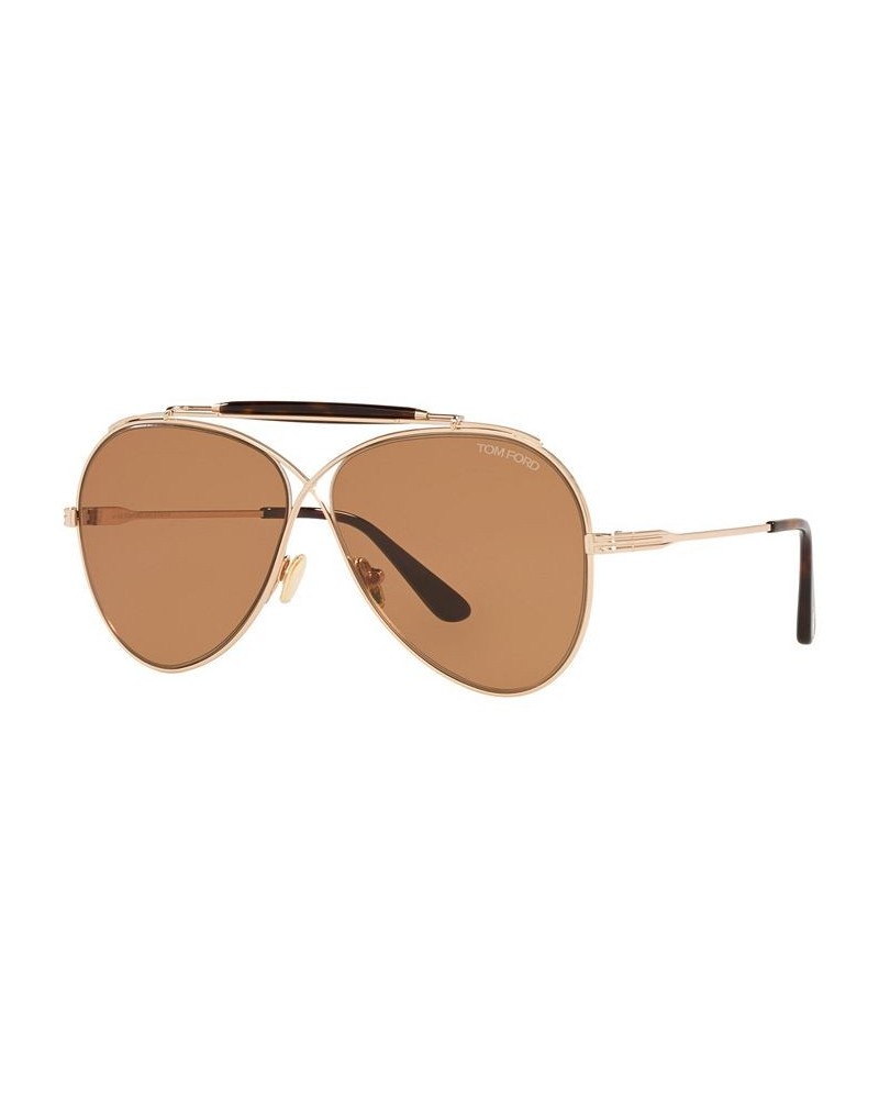 Unisex Sunglasses TR001321 60 Gold-Tone Pink Shiny $145.80 Unisex