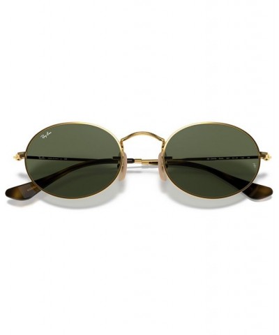 Sunglasses RB3547N OVAL FLAT LENSES GOLD/GREEN $26.08 Unisex