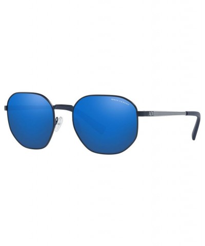 Armani Exchange Sunglasses AX2036S 56 MATTE BLUE/MIRROR BLUE $18.20 Unisex