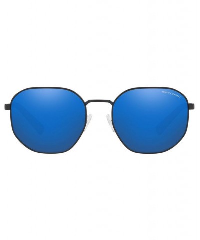 Armani Exchange Sunglasses AX2036S 56 MATTE BLUE/MIRROR BLUE $18.20 Unisex