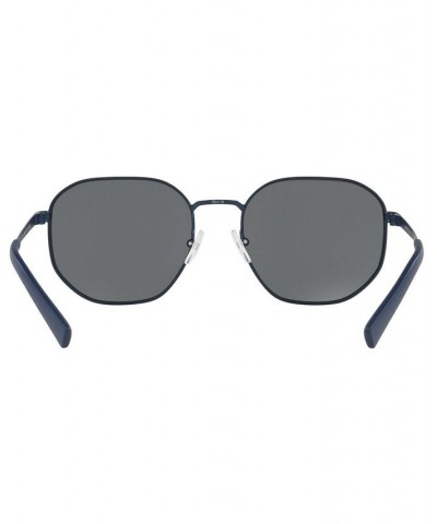 Armani Exchange Sunglasses AX2036S 56 MATTE BLUE/MIRROR BLUE $18.20 Unisex