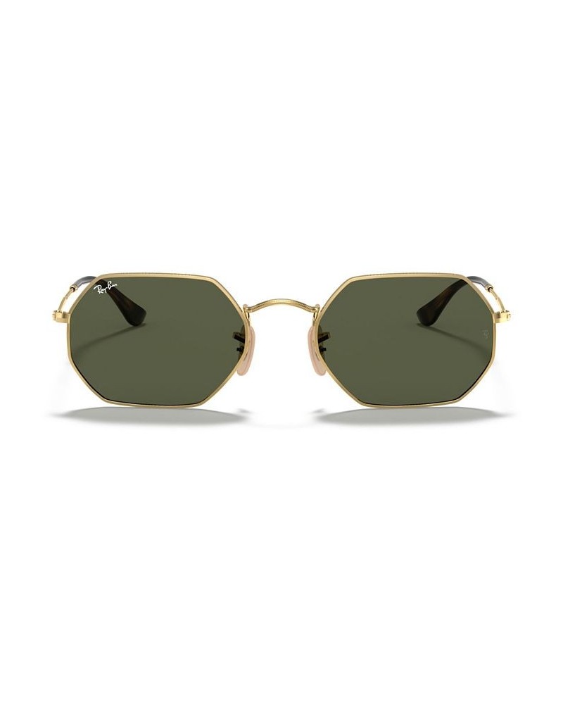 Sunglasses RB3556N OCTAGONAL FLAT LENSES GOLD/GREEN $42.38 Unisex