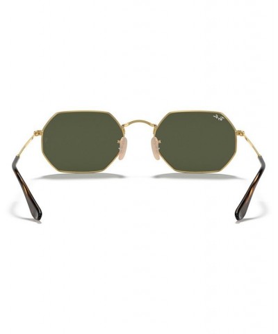 Sunglasses RB3556N OCTAGONAL FLAT LENSES GOLD/GREEN $42.38 Unisex