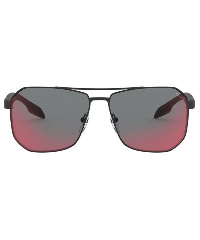 Men's Sunglasses PS 51VS 62 BLACK RUBBER/DARK GREY MIRROR BLUE/RED $20.46 Mens