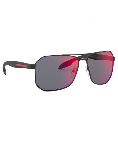 Men's Sunglasses PS 51VS 62 BLACK RUBBER/DARK GREY MIRROR BLUE/RED $20.46 Mens