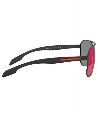 Men's Sunglasses PS 51VS 62 BLACK RUBBER/DARK GREY MIRROR BLUE/RED $20.46 Mens