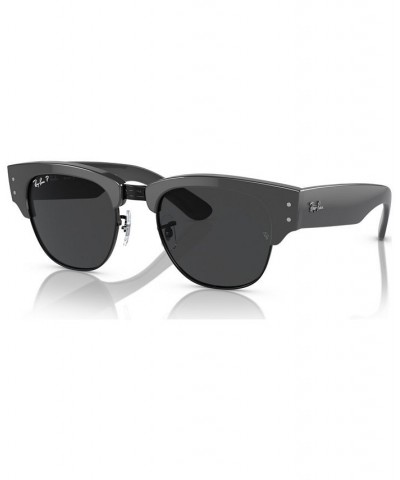 Unisex Polarized Sunglasses Mega Clubmaster Gray on Black $67.20 Unisex