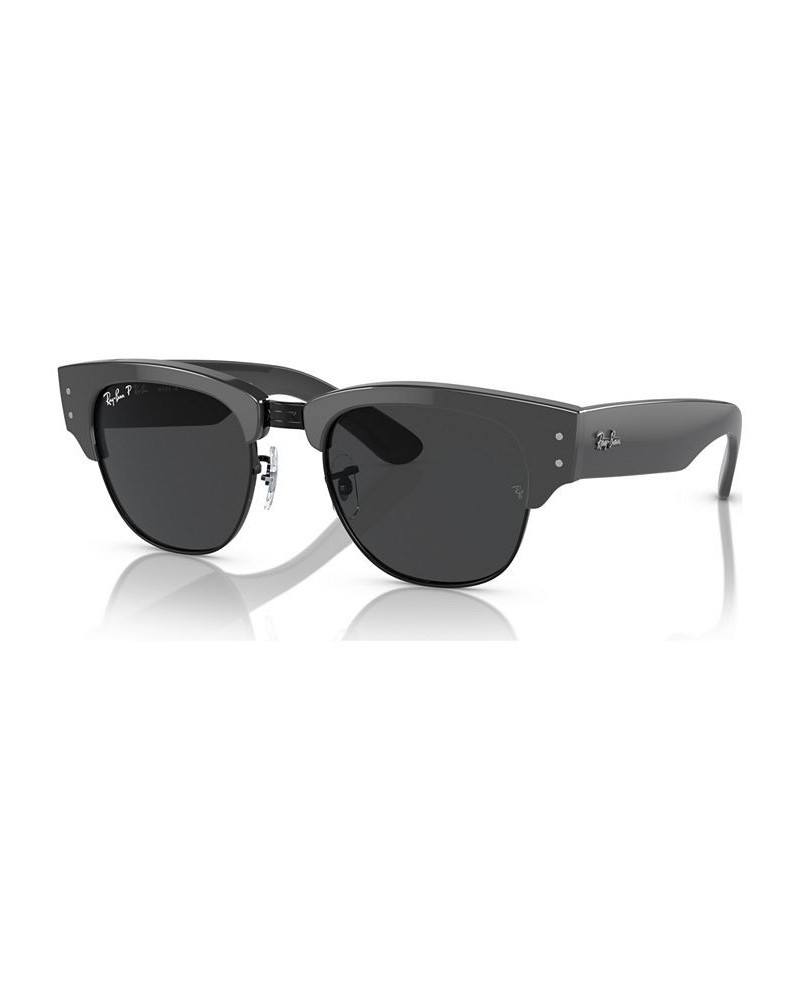 Unisex Polarized Sunglasses Mega Clubmaster Gray on Black $67.20 Unisex