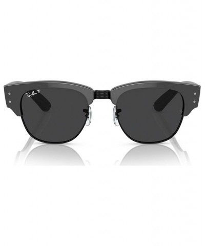 Unisex Polarized Sunglasses Mega Clubmaster Gray on Black $67.20 Unisex