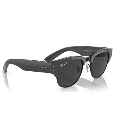 Unisex Polarized Sunglasses Mega Clubmaster Gray on Black $67.20 Unisex