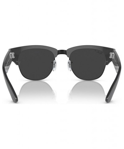 Unisex Polarized Sunglasses Mega Clubmaster Gray on Black $67.20 Unisex