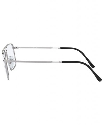 RX6434 Men's Square Eyeglasses Silver-Tone $19.69 Mens