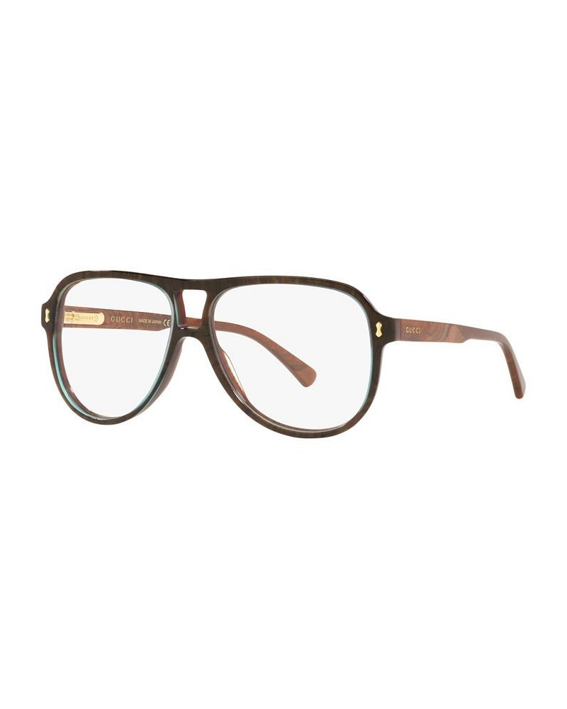 GG1044O Men's Pilot Eyeglasses Black $51.15 Mens