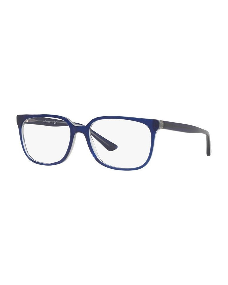 EC2009 Men's Rectangle Eyeglasses Shiny Black $27.55 Mens