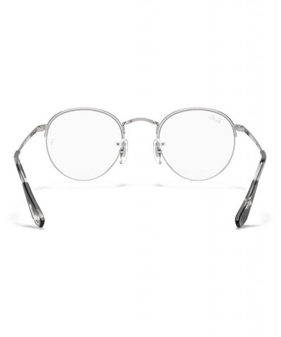 RX3947V ROUND GAZE Unisex Round Eyeglasses Silver $21.48 Unisex